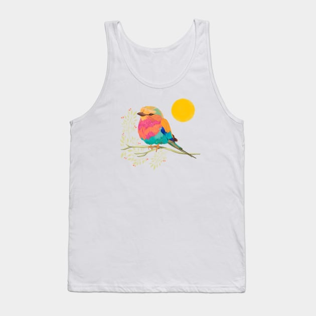 Rainbow Bird Tank Top by Shreyasi